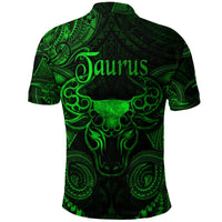 Taurus Zodiac Polynesian Polo Shirt Unique Style Green LT8 - Wonder Print Shop