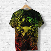 Custom Taurus Zodiac Polynesian T Shirt Unique Style Reggae LT8 - Wonder Print Shop