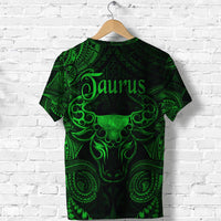 Taurus Zodiac Polynesian T Shirt Unique Style Green LT8 - Wonder Print Shop