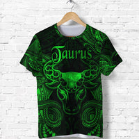 Taurus Zodiac Polynesian T Shirt Unique Style Green LT8 - Wonder Print Shop