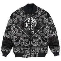 Viking Bomber Jacket The Shaman In Skull Of An Animal with Bandana Paisley Style RLT12 - Wonder Print Shop