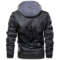 Viking The Image Skull In An Ancient Helmet Of and Celtic Patterns Leather Jacket RLT12 - Wonder Print Shop