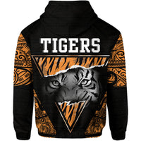 Papua New Guinea Lae Snax Tigers Hoodie Polynesian Tiger Face - Wonder Print Shop