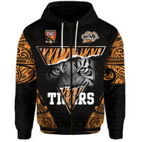 Papua New Guinea Lae Snax Tigers Hoodie Polynesian Tiger Face - Wonder Print Shop
