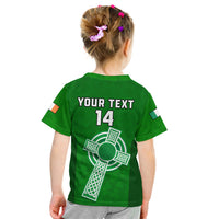 (Custom Text And Number) Ireland Rugby Go Shamrocks Kid T Shirt - Wonder Print Shop