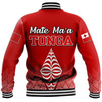 Mate Ma'a Tonga Rugby Baseball Jacket Tongan Kupesi Ngatu Style LT9 - Wonder Print Shop
