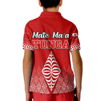 Mate Maa Tonga Rugby Polo Shirt Tongan Kupesi Ngatu Style - Wonder Print Shop