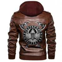 Viking Totemic Raven Of Celts and Valknut Leather Jacket RLT12 - Wonder Print Shop