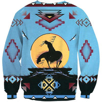 Trail Of Tear Native American Design 3D Blue Sweatshirt LT10 - Wonder Print Shop
