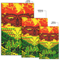 Hawaiian Tribal Kanaka Maoli Area Rug Reggae Polynesian Version LT9 - Wonder Print Shop