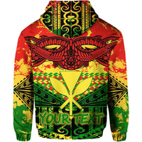 Custom Hawaiian Tribal Kanaka Maoli Hoodie Reggae Polynesian Version - Wonder Print Shop