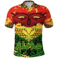 Hawaiian Tribal Kanaka Maoli Polo Shirt Reggae Polynesian Version - Wonder Print Shop