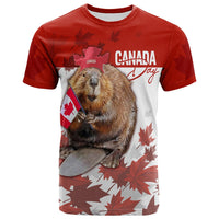 Canada Day T Shirt Patriot Beaver Mix Maple Leaf - Wonder Print Shop