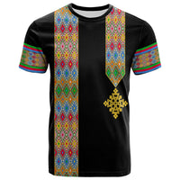 Habesha Tilet Pattern T Shirt Eritrea Emblem - Wonder Print Shop