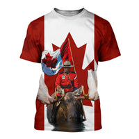 Canada Day T Shirt Mountie on Moose - Wonder Print Shop