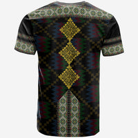 Eritrea Tilet Pattern T Shirt Eritrean Cross Black - Wonder Print Shop
