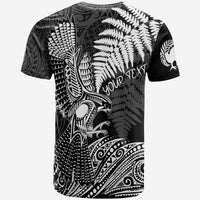 Custom Aotearoa Silver Fern T Shirt Flying Krearea - Wonder Print Shop