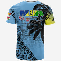 Graphic T-shirt with Malampa Fiji Day back print and palm tree