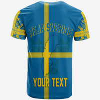 Sweden Three Crowns Personalised T Shirt Heja Sverige - Wonder Print Shop