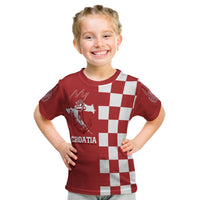 Croatia Checkerboard KID T Shirt Croatia Flag with Eagle - Wonder Print Shop