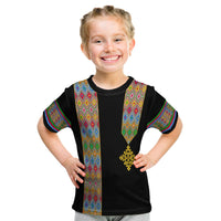 Habesha Tilet Pattern KID T shirt Eritrea Emblem - Wonder Print Shop