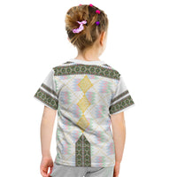 Eritrea Tilet Pattern KID T Shirt Eritrean Cross - White - Wonder Print Shop