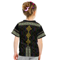 Eritrea Tilet Pattern KID T Shirt Eritrean Cross - Black - Wonder Print Shop