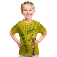 Personalised Australia Soccer WC 2022 T Shirt KID Socceroos Sporty Style - Wonder Print Shop