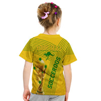 Personalised Australia Soccer WC 2022 T Shirt KID Socceroos Sporty Style - Wonder Print Shop