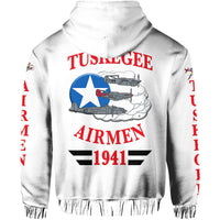 Custom Tuskegee Airmen Hoodie The White Tails Simplified Vibes White LT8 - Wonder Print Shop