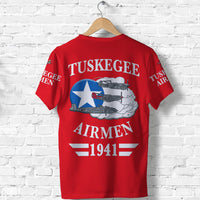 Custom Tuskegee Airmen T Shirt The Red Tails Simple Style Red LT8 - Wonder Print Shop