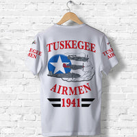 Custom Tuskegee Airmen T Shirt The White Tails Simplified Vibes White LT8 - Wonder Print Shop