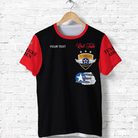 Custom Tuskegee Airmen T Shirt The Red Tails Simplified Vibes Black Red LT8 - Wonder Print Shop