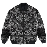 Viking Bomber Jacket Two Warrior Axes with Bandana Paisley Style RLT12 - Wonder Print Shop