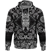 Viking Hoodie Tyr with Bandana Paisley Style RLT12 - Wonder Print Shop