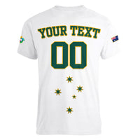 (Custom Text And Number) Baseball 2023 Australia Home Kit Women V-Neck T Shirt - Wonder Print Shop