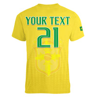 Custom Brazil Football Sub20 Champions South American V Neck T Shirt - Wonder Print Shop