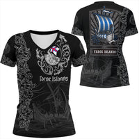 Viking Clothing Viking Drakkar Faroe Islands Warship V Neck T shirt RLT12 - Wonder Print Shop