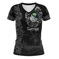 Viking Clothing Viking Drakkar Sweden Warship V Neck T shirt RLT12 - Wonder Print Shop