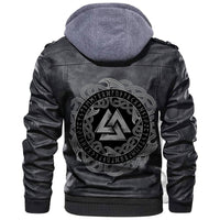 Viking Valknut and Runes Leather Jacket RLT12 - Wonder Print Shop