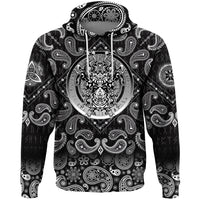 Viking Hoodie Valkyrie In Beautiful Helmet with Bandana Paisley Style RLT12 - Wonder Print Shop