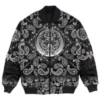 Viking Bomber Jacket Valkyrie In Beautiful Helmet with Bandana Paisley Style RLT12 - Wonder Print Shop