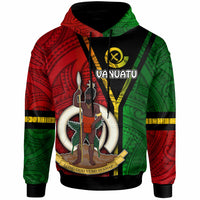 Vanuatu Hoodie Custom Vanuatu Flag Style Hoodie LT10 - Wonder Print Shop