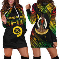 Vanuatu Proud To Be A Ni Van Polynesian Pattern Hoodie Dress - Wonder Print Shop