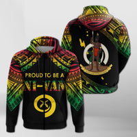 Vanuatu Proud To Be A Ni Van Polynesian Pattern Zip Up Hoodie - Wonder Print Shop
