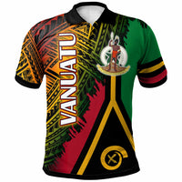 Vanuatu Polo Shirt Custom Polynesian Grunge Texture Style Polo Shirt LT10 - Wonder Print Shop