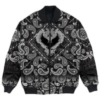 Viking Bomber Jacket Vegvisir and Wings with Bandana Paisley Style RLT12 - Wonder Print Shop