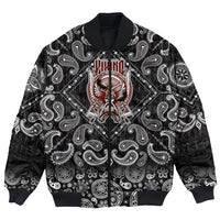 Viking Bomber Jacket Victory Or Valhalla with Bandana Paisley Style RLT12 - Wonder Print Shop