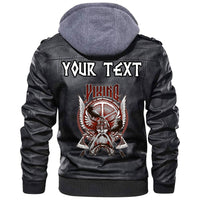 (Custom) Wonder Print Shop - Victory Or Valhalla Leather Jacket RLT12 - Wonder Print Shop