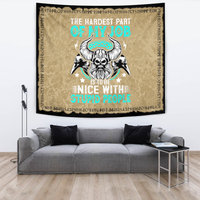 Viking Tapestry - Viking Warrior Head With Raven RLT12 - Wonder Print Shop